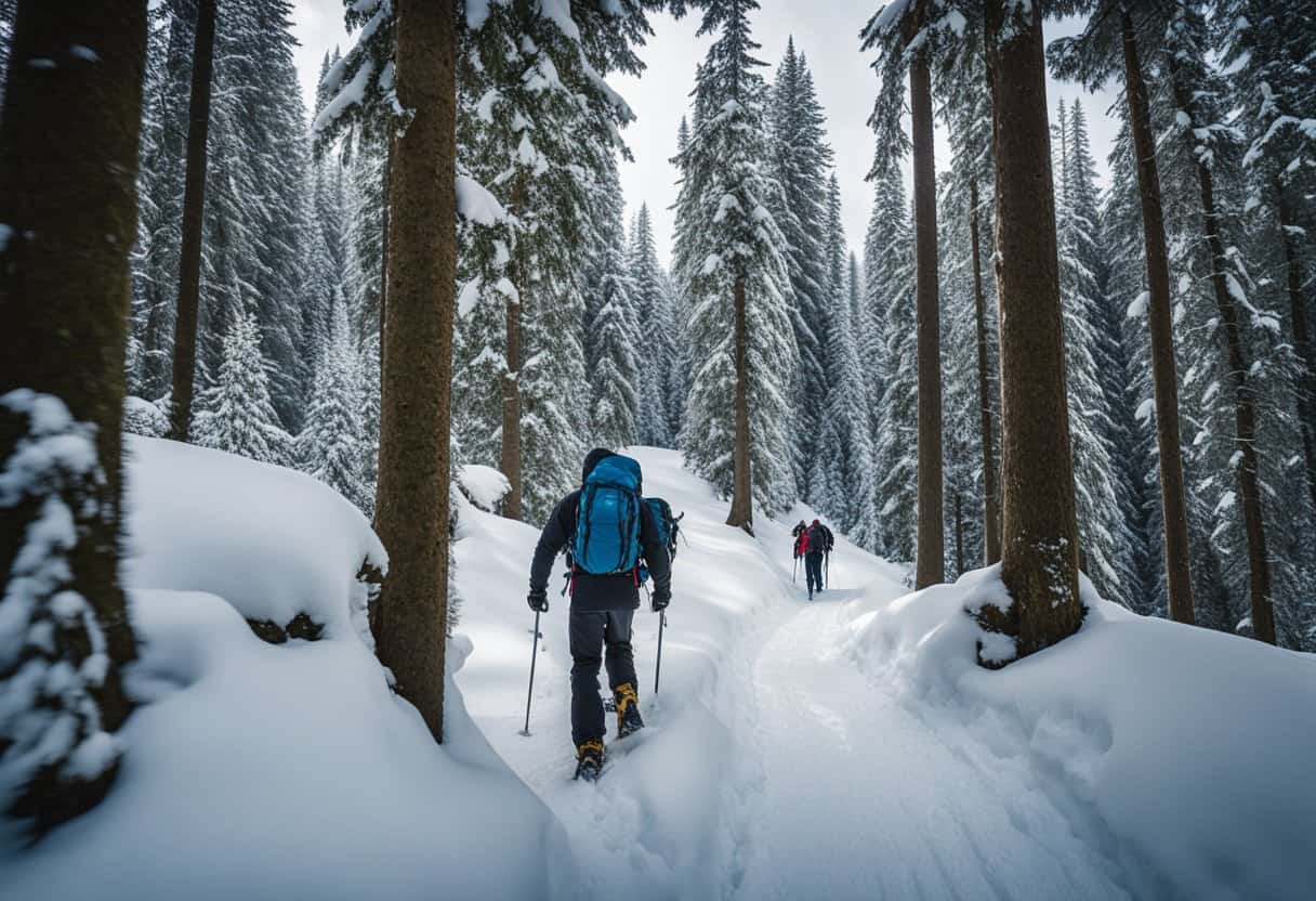 snowshoeing at snoqualmie pass