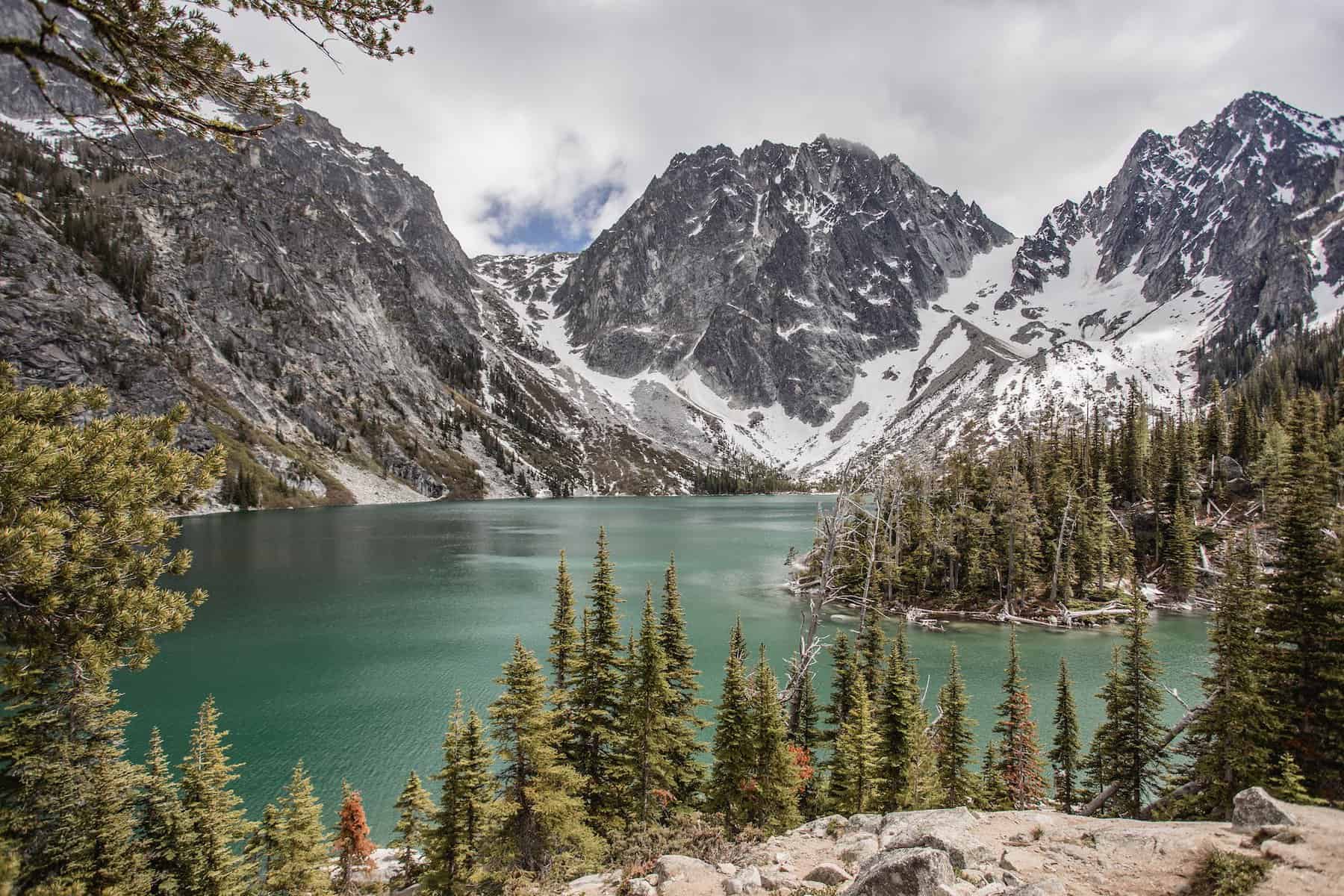 colchuck lake in washington usa