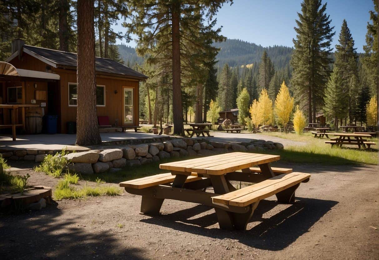 The campground amenities in Wenatchee National Forest include picnic tables, fire pits, and clean restroom facilities